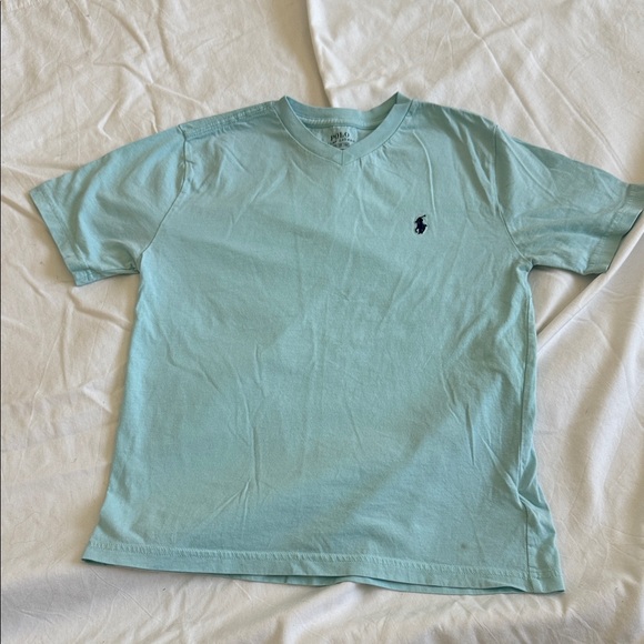 Polo Ralph Lauren Other - Polo Ralph Lauren Boys Light Blue V-Neck T-Shirt Med 10-12